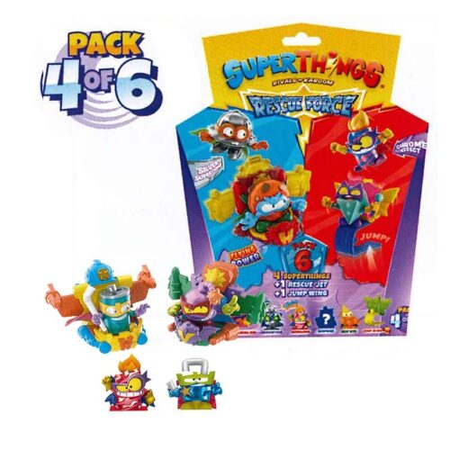 Superzings Rescue Force blister de 6 figuras color lila