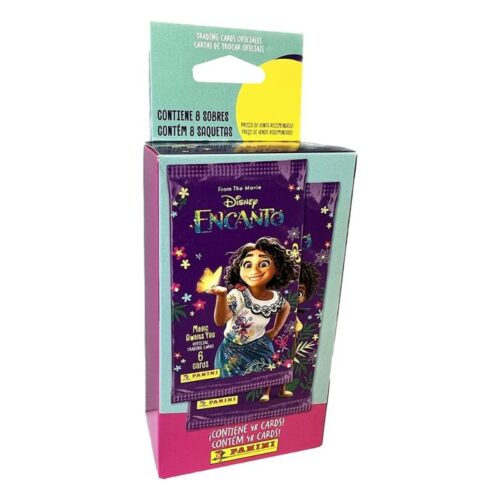 Blister de ocho sobres Panini de Disney Encanto con 48 cartas en total