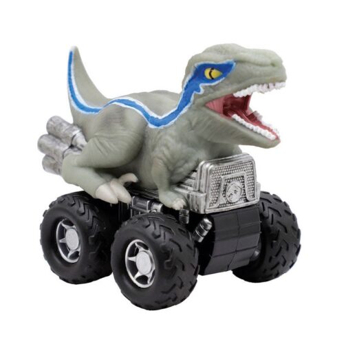 Coche de Blue con retroficción Zoom Riders de Jurassic World Dominion