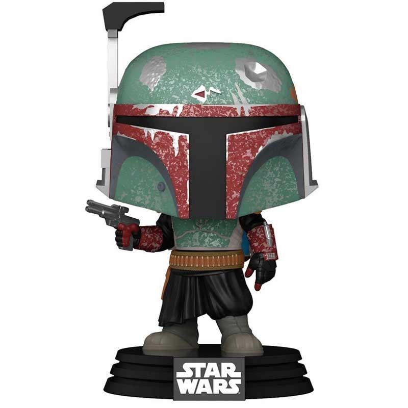 Funko POP Star Wars Boba Fett con Pistola y Peana de El Mandaloriano