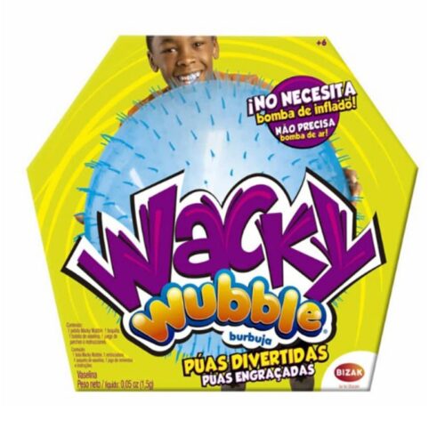 Wacky Wubble bola de burbuja azul de 50 cm con púas divertidas