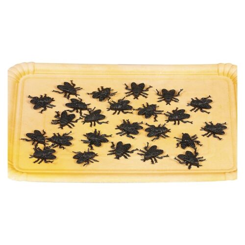 Bolsa de 24 moscas de 2,5 cm para disfraces o decoración de Halloween