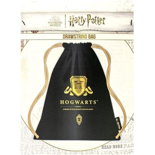 Harry Potter Bolsa deportiva de tela con logo de Hogwarts con cuerdas