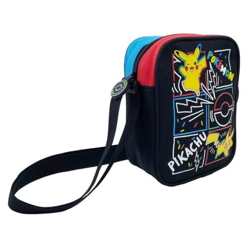 Bolso bandolera de Pokémon negra con estampado de Pikachu BD351PK