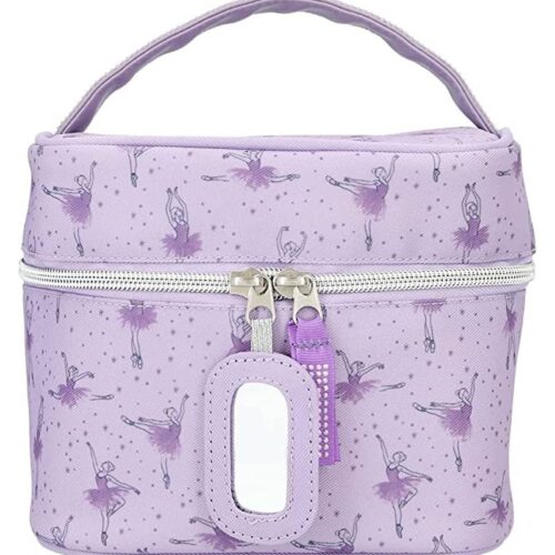 Bolso lila con cremallera Top Model Ballet para productos de belleza