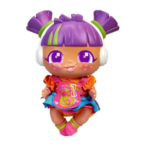 Muñeca Bellie Bonnie con falda reversible y cascos de música que habla