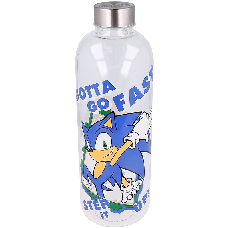 Botella de cristal de Sonic el erizo de 1030 ml con tapón hermático