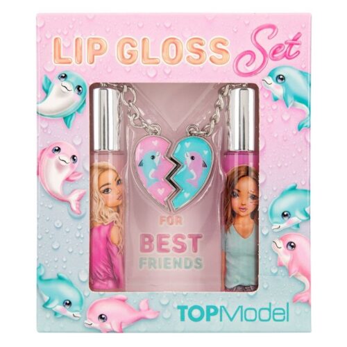 Set brillo de labios Top Model en color rosa y fucsia con aromas 12330