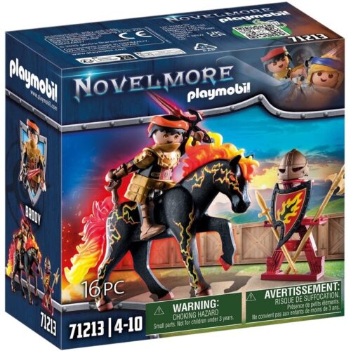 Playmobil 71213 Novelmore Caballero de fuego con caballo negro y llama