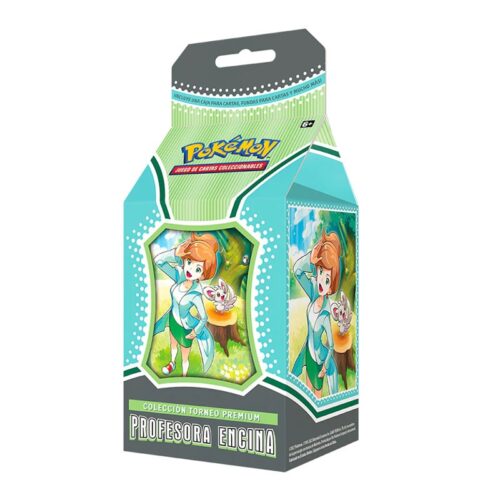 Caja colección torneo premium Profesora Encina de Pokémon TCG