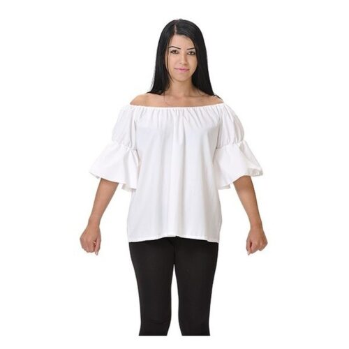 Camisa blanca de mujer disfraz tabernera de talla única