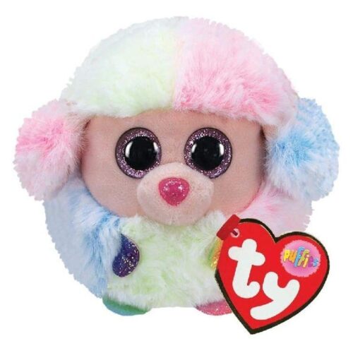 Peluche de Rainbow el caniche multicolor con 7 cm de TY Puffies