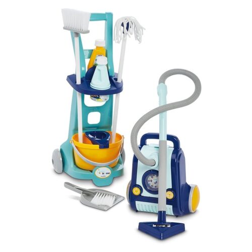 Carrito de limpieza infantil con aspirador modelo Clean Home
