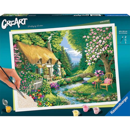 CreArt Kit de manualidades premium la casa de campo con pinturas