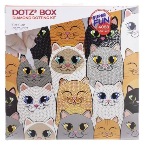 Kit de manualidades Diamond Dotz modelo Clan de Gatos de 4088 piezas