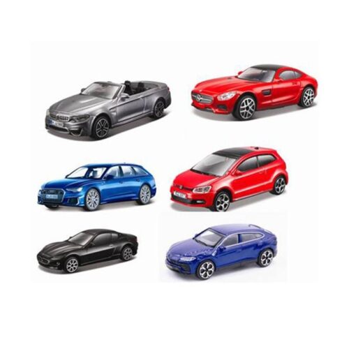 Minicoche deportivo metalizado auto street escala 1/43 burago surtido