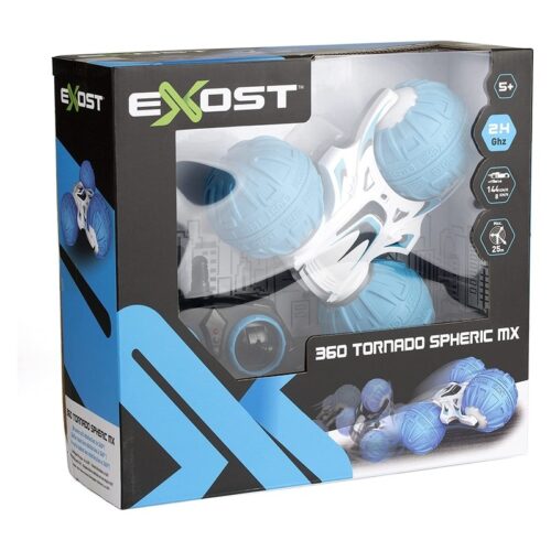 Coche radio control 360 tornado spheric de exost de color azul