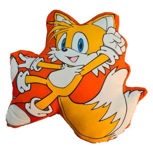 Cojin 3D del personaje Tails de Sonic The Hedgehog suave de 35 cm
