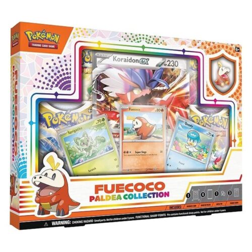 Colección de cartas Pokémon Paldea edición Fuecoco de tipo fuego
