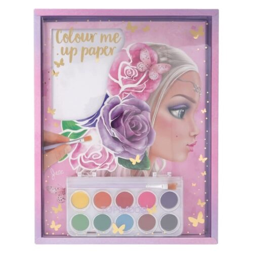 Kit pintura Color Me Up Paper incluye 10 diseños a pincel y acuarelas