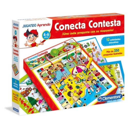 Conecta contesta juego electrónico con 12 actividades educativas