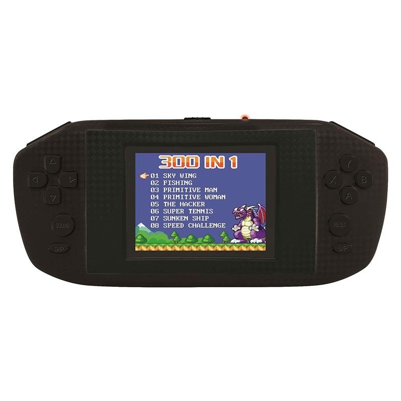 Consola arcade portátil Lexibook en color negro con 300 juegos JL3000