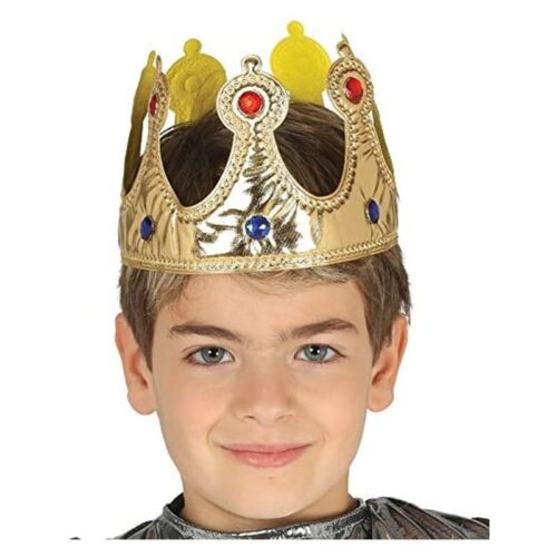 Corona de rey para disfraces infantles hecha en tela de Fiestas Guirca