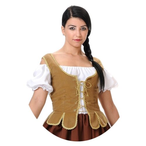 Corpiño de mujer adulta medieval para disfraz talla única
