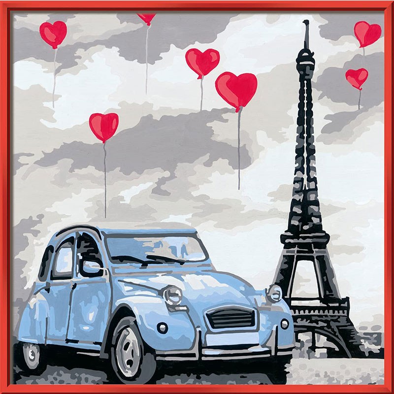 CreArt Volkswagen Beatlle frente a Torre Eiffel serie Trends Cuadrados