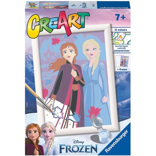CreArt princesas Elsa y Anna de Frozen set con pinturas y pincel