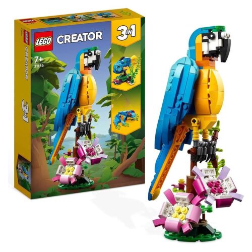 Lego Creator 31136 Loro convertible en pez o rana 3en1 con 253 piezas