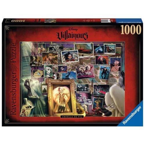Puzzle 1000 piezas para adultos Cruella de Vil de los villanos Disney