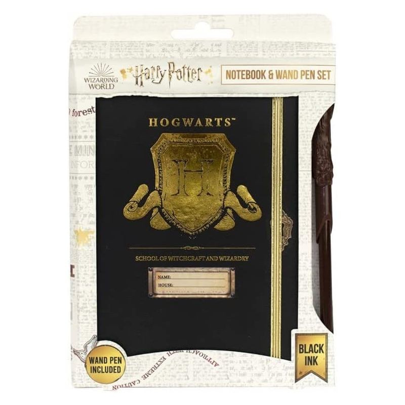 Cuaderno de notas con varita bolígrafo Harry Potter edición Hogwarts
