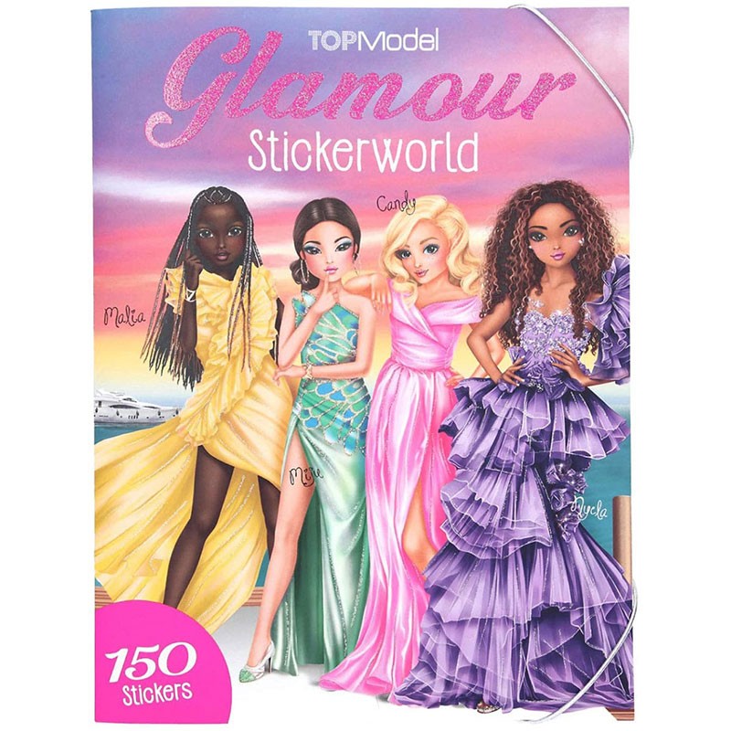Top Model Cuaderno de pegatinas Glamour Stickerworld con 20 páginas