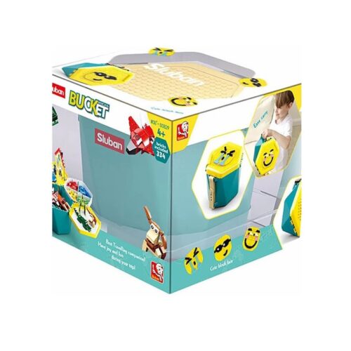 Sluban maletín cubo de bloques educativo con 334 piezas de colores