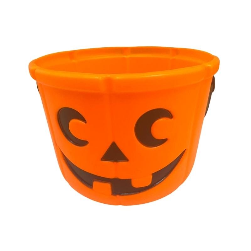 Cubo de calabaza de Halloween con capacidad de 600ml con luces