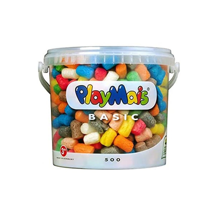 Cubo de construcción PlayMais Basic infantil con 500 piezas multicolor
