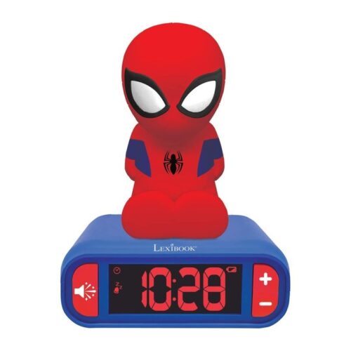 Despertador infantil Lexibook Spiderman Marvel digital luz nocturna