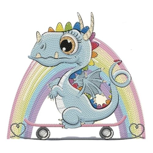 Kit de manualidades Diamond Dotz modelo Dragón skater de 3272 piezas