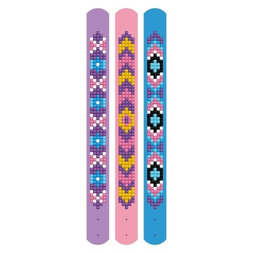 Pack Diamond Dotz de tres pulseras de perlitas multicolor brillantes