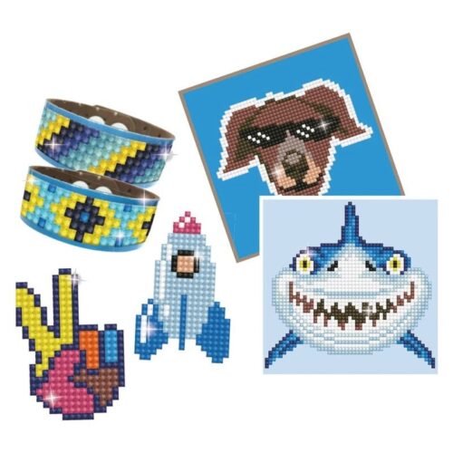 Kit de manualidades Diamond Dotz de seis proyectos de pintura azul