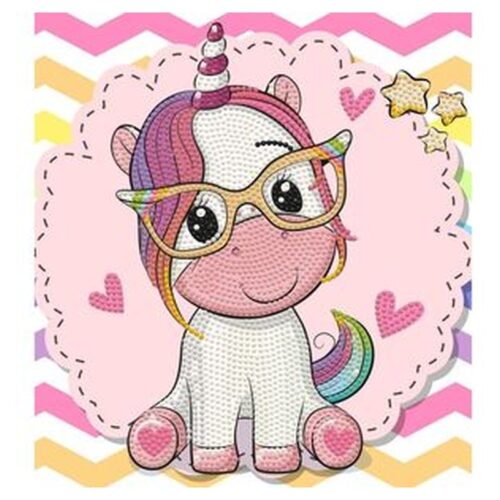 Kit de manualidades Diamond Dotz modelo Unicornio rosa de 2071 piezas