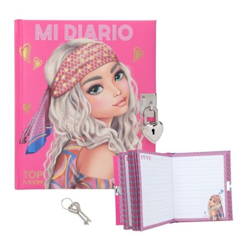 Diario Topmodel con candado de corazón con 192 páginas de Depesche