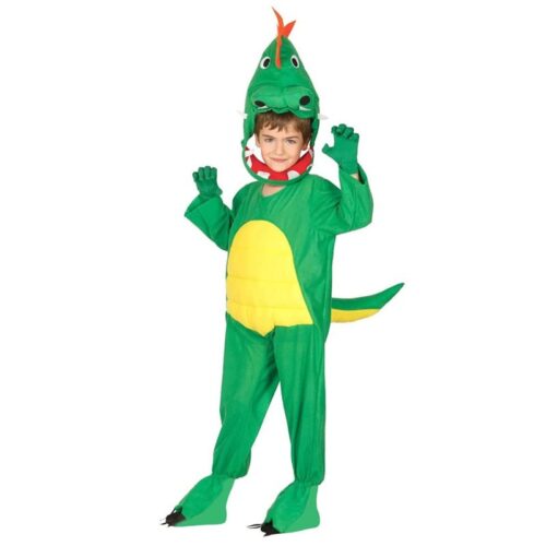 Disfraz de dinosaurio verde y amarillo talla de 3 a 4 años Guirca