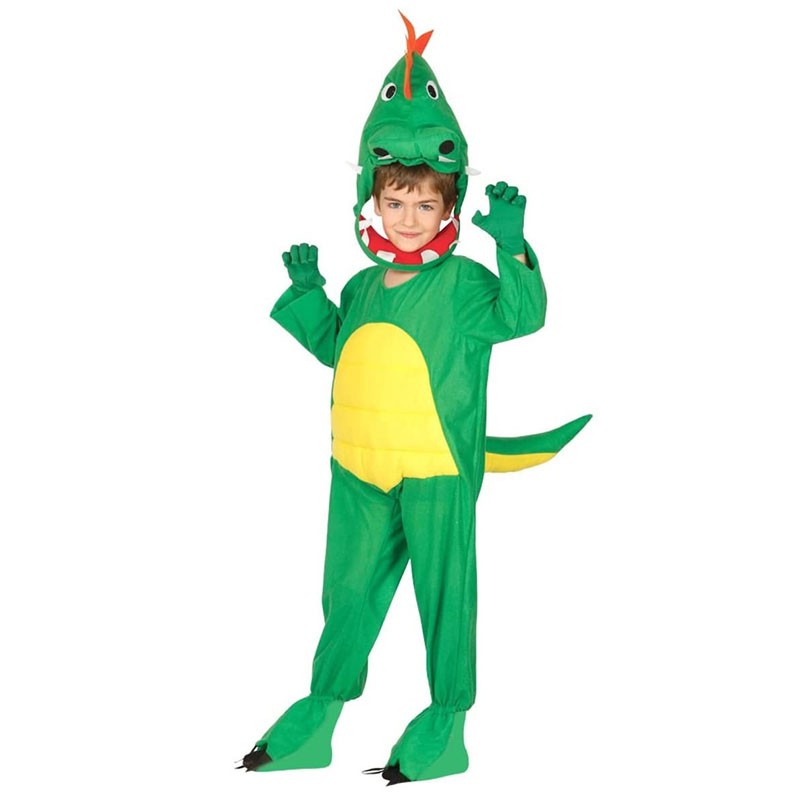 Disfraz de dinosaurio verde y amarillo talla de 3 a 4 años Guirca