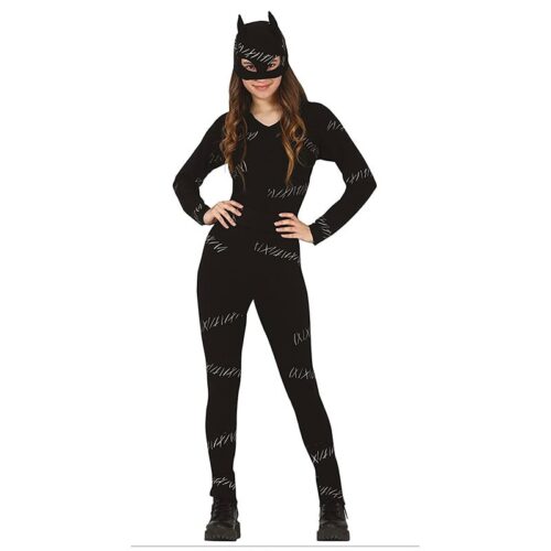 Disfraz infantil inspirado en Cat Woman con antifaz talla 14-16 años