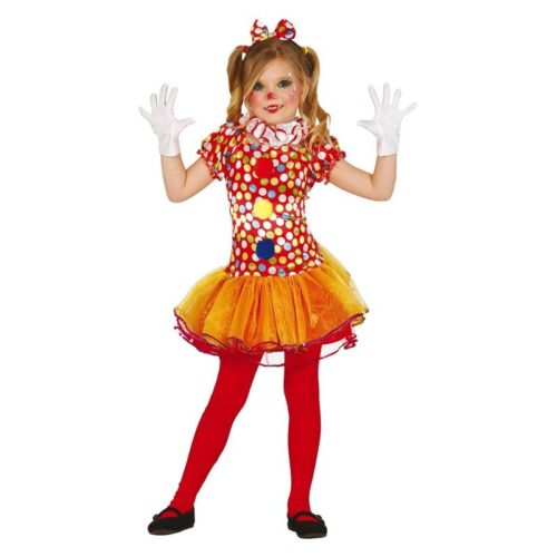 Disfraz infantil de payasa con lunares para 10 y 12 años Guirca 83398