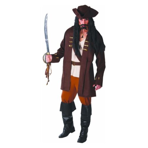 Disfraz de pirata hombre adulto con sombrero y cinturón talla 52-54