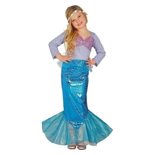 Disfraz de sirena con faldita y camiseta talla 10 y 12 de Guirca