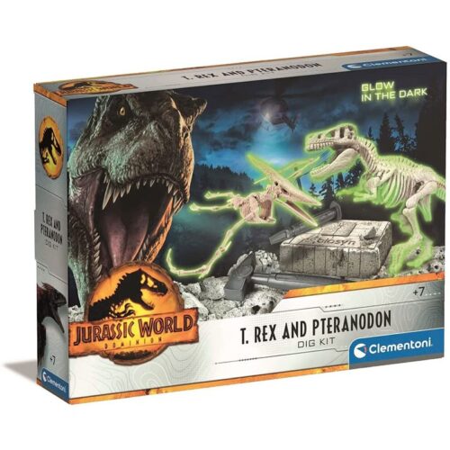 Kit de excavación de Jurassic World Dominion de T Rex y pteranodon